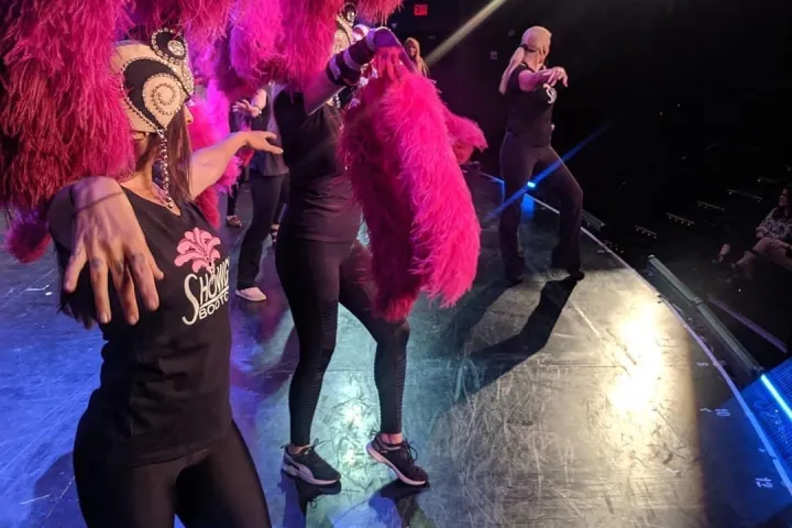 a person standing on a stage